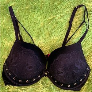 Sexy Black w/ Silver Hardware Bra